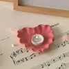 Amapola DIY Aromaterapia Yeso Cemento Encaje Lazo Corazón Bandeja Plato Adorno Resina Silicona Molde