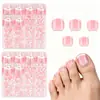 Artículo de venta caliente transfronterizo: Set de 160 piezas de puntas para uñas de los pies cortas, de forma cuadrada, estilo francés, minimalistas, pegatinas de arte para uñas hechas a mano