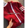 Cárdigan de Punto Holgado para Hombre, Chaqueta Suéter Rayada Roja de Otoño e Invierno, Suéter con Cremallera, Abrigo Cardigan de Punto para Hombre