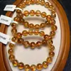 Pulseira de Citrino Natural Atrai Riqueza Pulseira de Cristal Torre Amarela para Mulheres Homens Grau AA Amarelo Violento Brasileiro Autêntico Garantido