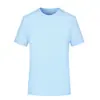 Camiseta de trabajo de verano de cuello redondo de secado rápido con estampado de logo, ropa de manga corta para fitness, deportes, running y actividades de team-building
