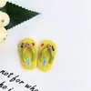 Pantuflas Perrito Macarrón Chanclas Pantuflas Calzado Exterior Crema Gel Pasador DIY Cordón para el Cabello Agarre Accesorios de Resina