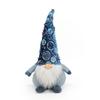 Novas decorações de Natal Enfeites de boneca Rudolph Lantejoulas azuis Boneca sem rosto Decorações de Natal dos deuses da terra