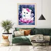 Pintura de Diamante 5D DIY Completa em Diamante Animal Gato Mosaico Pintura Ponto Cruz Pintura Completa em Diamante Decoração Fábrica Atacado