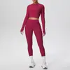 Jaqueta com Zíper Expondo o Umbigo Roupa de Yoga Calça de Cintura Alta Levanta Bumbum com Bolso Conjunto Esportivo Roupa Casual para Corrida Fitness