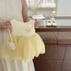 Vestido de Verano para Niñas 2026 Nuevo Estilo para Niños Pequeños, Elegante Vestido de Princesa, Vestido Capullo de Flor para Bebé, Falda Abullonada