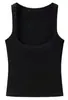 Top Sexy Europeo y Americano de Corte Bajo Estilo Nuevo AliExpress Color Sólido Cuello Cuadrado