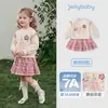 Vestido Sudadera para Niña, Nuevo Estilo Otoñal, Vestido a Cuadros Infantil, Dulce Vestido de Otoño para Niñas Pequeñas, Vestido para Bebé