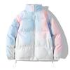 Abrigo acolchado de algodón degradado tie-dye de invierno 2023 estilo Hong Kong para hombre y mujer, callejero, holgado, para pareja, casual, versátil, marca de moda