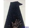 Vestido Europeo y Americano Bordado Lentejuelas Malla Tela Pesada con Perlas Encaje de Lentejuelas Nupcial