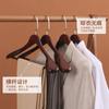 Percha de madera maciza para ropa de hotel, con hombros anchos, para dormitorio, venta al por mayor, sin dejar rastro
