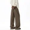 Pantalones Anchos Plisados para Pareja Casual, Estilo Trendy Old Money para Hombre, Doble Botonadura con Botones Relajados