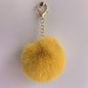 Colgante de bola de pelo sintético de conejo rex de imitación de 8 cm, llavero, accesorios para bolso de joyería DIY, colgante de bola de lana al por mayor
