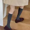 Calcetines de Compresión para Pantorrilla Ioulor Nuevos de Otoño e Invierno con Letras Casuales de Color Sólido Aeróbicos para Mujer Calcetines de Compresión para Pantorrilla para Ropa Exterior