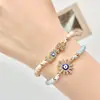 Transfronterizo Nuevo Pulsera de Ojo de Diablo con Cuentas de 12 Piezas Pulsera de Cuerda Tejida de Colores Moda Europea y Americana para Mujer Pulsera Sencilla