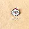 Broche pequeno de Natal, distintivo de metal japonês fofo, desenho animado, casal, alfinete, bolsa personalizada, roupas, decorações para homens e mulheres