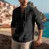 2026 Comercio Exterior Europeo y Americano Verano Nuevo para Hombre Camiseta Casual con Cuello Alto y Cordón, Suéter Versátil de Manga Larga Top Venta al por Mayor