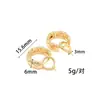 Pendientes de Aro Metálicos con Forma de Rombo Transfronterizos Europeos y Americanos Versátiles de Gama Alta Simples Joyería DIY Pendientes de Perla para Mujeres
