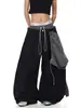 Directamente del fabricante: Pantalones Casuales a Cuadros con Solapa Estilo High Street Americano para Hombre, Nuevo Estilo de Verano, Corte Holgado, Doble Cintura, Dobladillo Curvo, Estilo Ins