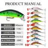 Cebo Luya 10 colores Mino cebo falso 7cm/8g serie superficie del agua cebo falso cebo duro cebo de simulación productos de aparejos de pesca
