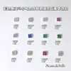 Luxo Leve Brilhante Trevo de Quatro Folhas da Sorte Cobre Incrustado Zircônio Branco Cor Zircônio Joias Pequenas para Manicure Decoração Estéreo para Unhas