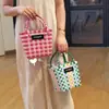 Ins Celebridade da Internet Tailândia Chiang Mai Férias Lazer Bolsa Artesanal Rattan Tecido Bolsa Feminina Cesta de Vegetais Bolsa de Mão