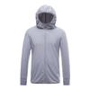 Roupas Leves de Proteção Solar para o Verão UPF50+ com Capuz e Dedos Livres para Homens e Mulheres Zíper YKK Atacado Local Logo Estampado