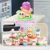 Mai Pin Cultural e Criativo Festa Siamês Cristal de Energia Mini Caixa Surpresa Figura de Gatinho Fofo Decoração de Mesa de Escritório