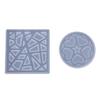 Molde de silicona con forma de gota de cristal para manualidades de Yu Meiren, molde de impresión con forma de flor de ventana recortada con papel de imitación irregular