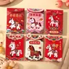 Estilo Bordado Tridimensional Ano do Cavalo Envelope Vermelho Criativo Estilo Chinês Envelope Vermelho de Pelúcia Criativo Ano do Cavalo Saco de Dinheiro da Sorte de Ano Novo