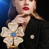 Brilhante Elegante Colorido Zircônio Flor High-end Sense Pin Casaco Terno Acessórios Atacado