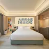 Muebles de Hotel Meilun Habitación Estándar para Alojamiento Rural Juego Completo Color de Renovación Panel de Pared Sofá Bolso Duro Simple Bolso Suave Pared de Fondo