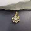 Colar Cruzado Popular de Nicho com Pingente de Zircônia Joias Femininas Pulseira de Cobre Banhada a Ouro Brincos Acessórios com Joias DIY