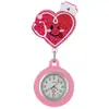 Lindo Dibujo Animado Brillante Elástico Pinza para Insignia de Enfermera Doctor Reloj de Bolsillo de Hospital Reloj de Pecho Pinza Telescópica Reloj para Colgar