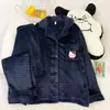 Pijama de Invierno, Franela, Engrosado, Largo, Dulce, Cálido, Lindo Moño, Se Puede Usar Afuera, Ropa para el Hogar