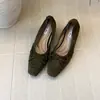 Zapatos de Salón Individuales de Punta Cuadrada con Lazo para Otoño 2026, Boca Baja, para Mujer, con Plataforma Interna Versátiles, Punta Cuadrada Tallada Retro, Zapatos para Ir al Trabajo