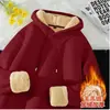Sudadera de Borrego Nueva para Otoño e Invierno Sudadera para Hombre Diseño de Nicho Corte Holgado con Capucha Casual Deportiva Ropa de Abrigo para Hombre