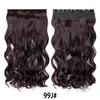 Extensões de Cabelo Realistas Naturais Sem Emendas de 18 Polegadas Estilo Europeu e Americano, Extensões de Cabelo Longo Cacheadas de Uma Peça com Cinco Clipes