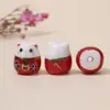 Nuevo color gato exquisito diy accesorios de joyería vintage cerámica gato de la suerte cuentas sueltas cerámica pintada gato de la suerte