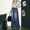 Los populares jeans de pierna ancha holgados de este año para mujer, nuevo estilo de moda, azul retro americano, adelgazantes, de cintura alta, pantalones de plátano