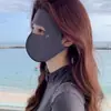Nuevo Facekini de Seda Helada de Verano Máscara de Protección Solar Transpirable Máscara para Ciclismo Máscara Sin Costuras Anti-UV de Una Pieza