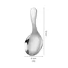 Cuchara de mango corto Acero inoxidable 304 Cuchara redonda para helado Mini cuchara pequeña Cuchara para azúcar Cucharilla para té Cuchara para postre de niños Cuchara para helado