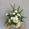 Pasillo de Flores para Boda Estilo Bosque, Rincón de Flores, Flores Colgantes, Arreglo Floral de Piso, Decoración de Fondo, Arte Floral para Boda en Césped al Aire Libre