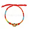 Pulsera de Cuerda Colorida del Festival del Bote del Dragón Bolsita Pequeña del Festival del Bote del Dragón Zongzi Pequeño Cuerda para la Mano Cabeza de Tigre Festival de Mayo Cuerda Colorida Terminada Pequeños Regalos
