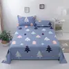 Sábana 100% Algodón Puro, Estilo Fresco Funda de Almohada de Algodón Simple para Cama Individual, Sábana de Una Pieza de Algodón Lavado, Juego de Tres Piezas para Dormitorio Estudiantil