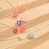 Colar Transfronteiriço Europeu e Americano Novo Estilo Boho de Férias Flor de Plumeria Fofa Flor de Argila Macia Colar de Contas de Arroz para Mulheres