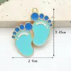 Colgantes de Joyería Esmaltada de Aleación Lindos Dibujos Animados Ropa de Bebé Biberón Pie de Bebé Accesorios para Pulsera Collar Colgante