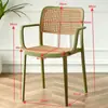 Silla de Plástico de Ratán Nórdica para el Hogar Apilable Silla de Comedor Exterior Celebridad de Internet Silla con Respaldo de Ocio Mesa y Sillas para Apartamento Pequeño Medieval
