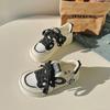 Zapatillas Beier panda para mujer 2024 primavera negro y blanco nuevas para mujer suela gruesa versátiles casuales de lona