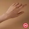 Anillo con Colgante de Cruz de Plata de Ley S925 Diamante Pulsera Anillo Venta Caliente Europea y Americana Diseño de Anillo Creativo Pulsera de Cadena para Mujeres